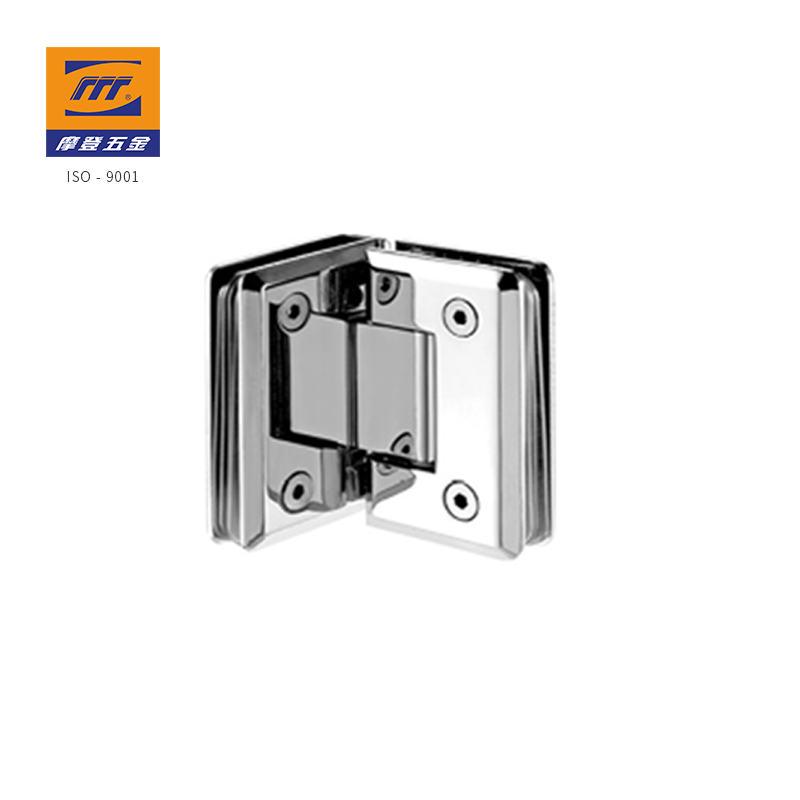 Shower Door Hinge (Chamfered Edge, 90-degree)｜MF-315F-CR
